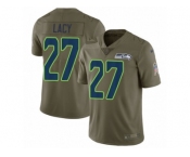 Men Nike Seattle Seahawks #27 Eddie Lacy Limited Olive 2017 Salute to Service NFL Jer