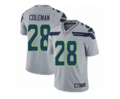 Men Nike Seattle Seahawks #28 Justin Coleman Grey Alternate Vapor Untouchable Limited Player NFL Jersey