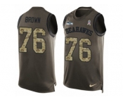 Men Nike Seattle Seahawks #76 Duane Brown Limited Green Salute to Service Tank Top NFL Jersey Men Nike Seattle Seahawks #76 Duane Brown Limited Green Salute to Service Tank Top NFL Jersey