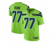 Men Nike Seattle Seahawks #77 Ahtyba Rubin Vapor Untouchable Limited Green NFL Jersey