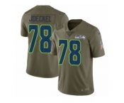 Men Nike Seattle Seahawks #78 Luke Joeckel Limited Olive 2017 Salute to Service NFL Jersey