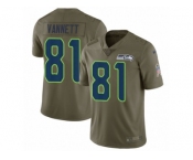 Men Nike Seattle Seahawks #81 Nick Vannett Limited Olive 2017 Salute to Service NFL Jersey Men Nike Seattle Seahawks #81 Nick Vannett Limited Olive 2017 Salute to Service NFL Jersey