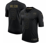 Men Seattle Seahawks #3 Russell Wilson Nike 2020 Salute To Service Limited Jersey Black