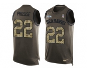 Men's Nike Seattle Seahawks #22 C. J. Prosise Limited Green Salute to Service Tank Top NFL Jersey