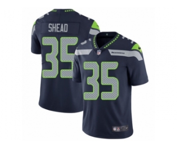 Men's Nike Seattle Seahawks #35 DeShawn Shead Vapor Untouchable Limited Steel Blue Team Color NFL Jersey
