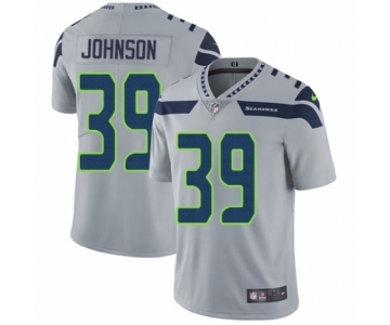 Men's Nike Seattle Seahawks #39 Dontae Johnson Grey Alternate Vapor Untouchable Limited Player NFL Jersey