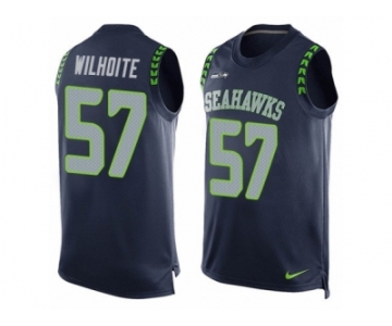 Men's Nike Seattle Seahawks #57 Michael Wilhoite Limited Steel Blue Player Name & Number Tank Top NFL Jersey