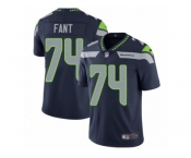 Men's Nike Seattle Seahawks #74 George Fant Vapor Untouchable Limited Steel Blue Team Color NFL Jersey