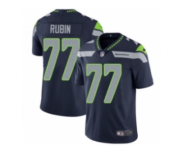 Men's Nike Seattle Seahawks #77 Ahtyba Rubin Vapor Untouchable Limited Steel Blue Team Color NFL Jersey
