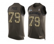Men's Nike Seattle Seahawks #79 Ethan Pocic Limited Green Salute to Service Tank Top NFL Jersey
