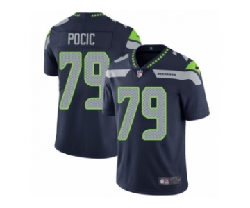 Men's Nike Seattle Seahawks #79 Ethan Pocic Vapor Untouchable Limited Steel Blue Team Color NFL Jersey