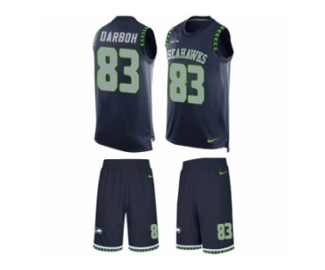 Men's Nike Seattle Seahawks #83 Amara Darboh Limited Steel Blue Tank Top Suit NFL Jersey