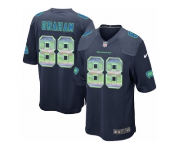 Men's Nike Seattle Seahawks #88 Jimmy Graham Limited Navy Blue Strobe NFL Jersey
