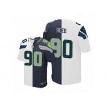 Men's Nike Seattle Seahawks #90 Jarran Reed Limited Team Road Two Tone NFL Jersey