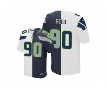 Men's Nike Seattle Seahawks #90 Jarran Reed Limited Team Road Two Tone NFL Jersey