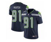 Men's Nike Seattle Seahawks #91 Cassius Marsh Vapor Untouchable Limited Steel Blue Team Color NFL Jersey