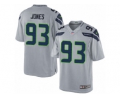 Men's Nike Seattle Seahawks #93 Nazair Jones Limited Grey Alternate NFL Jersey