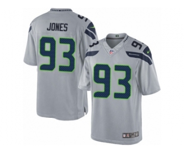 Men's Nike Seattle Seahawks #93 Nazair Jones Limited Grey Alternate NFL Jersey