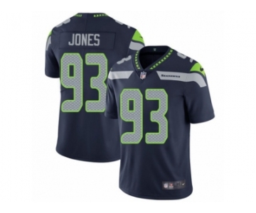 Men's Nike Seattle Seahawks #93 Nazair Jones Vapor Untouchable Limited Steel Blue Team Color NFL Jersey