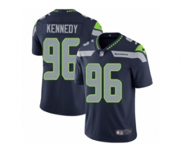 Men's Nike Seattle Seahawks #96 Cortez Kennedy Vapor Untouchable Limited Steel Blue Team Color NFL Jersey