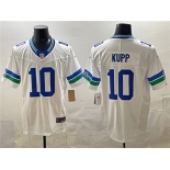 Men's Seattle Seahawks #10 Cooper Kupp White F.U.S.E. Throwback Vapor Limited Football Stitched Jersey
