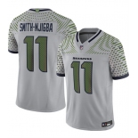 Men's Seattle Seahawks #11 Jaxon Smith-Njigba Gray 2025 F.U.S.E. “Rivalries” Vapor Untouchable Limited Football Stitched Jersey