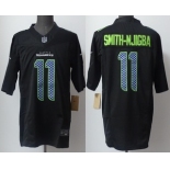 Men's Seattle Seahawks #11 Jaxon Smith-Njigba Limited Black Fashion FUSE Vapor Jersey Men's Seattle Seahawks #11 Jaxon Smith-Njigba Limited Black Fashion FUSE Vapor Jersey