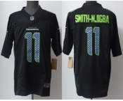 Men's Seattle Seahawks #11 Jaxon Smith-Njigba Limited Black Fashion FUSE Vapor Jersey Men's Seattle Seahawks #11 Jaxon Smith-Njigba Limited Black Fashion FUSE Vapor Jersey