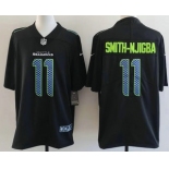 Men's Seattle Seahawks #11 Jaxon Smith-Njigba Limited Black Fashion Vapor Jersey