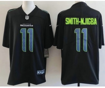 Men's Seattle Seahawks #11 Jaxon Smith-Njigba Limited Black Fashion Vapor Jersey