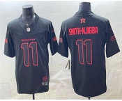 Men's Seattle Seahawks #11 Jaxon Smith-Njigba Limited Black Stranger Things Stuck In The Upside Down Football Jersey Men's Seattle Seahawks #11 Jaxon Smith-Njigba Limited Black Stranger Things Stuck In The Upside Down Football Jersey