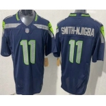 Men's Seattle Seahawks #11 Jaxon Smith Njigba Limited Navy FUSE Vapor Jersey