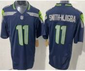 Men's Seattle Seahawks #11 Jaxon Smith Njigba Limited Navy FUSE Vapor Jersey Men's Seattle Seahawks #11 Jaxon Smith Njigba Limited Navy FUSE Vapor Jersey