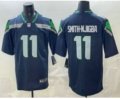 Men's Seattle Seahawks #11 Jaxon Smith Njigba Limited Navy Vapor Jersey Men's Seattle Seahawks #11 Jaxon Smith Njigba Limited Navy Vapor Jersey