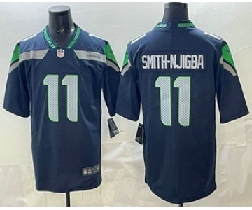 Men's Seattle Seahawks #11 Jaxon Smith Njigba Limited Navy Vapor Jersey