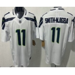 Men's Seattle Seahawks #11 Jaxon Smith Njigba Limited White FUSE Vapor Jersey