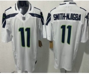Men's Seattle Seahawks #11 Jaxon Smith Njigba Limited White FUSE Vapor Jersey