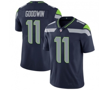 Men's Seattle Seahawks #11 Marquise Goodwin Navy Vapor Untouchable Limited Stitched Jersey
