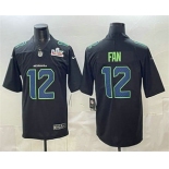 Men's Seattle Seahawks #12 Fan Limited Black Super Bowl LX Fashion Vapor Jersey
