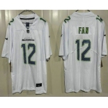 Men's Seattle Seahawks #12 Fan Limited White Fashion Vapor Jersey