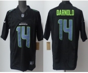 Men's Seattle Seahawks #14 Sam Darnold Limited Black Fashion FUSE Vapor Jersey Men's Seattle Seahawks #14 Sam Darnold Limited Black Fashion FUSE Vapor Jersey