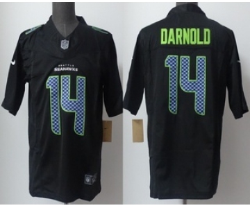 Men's Seattle Seahawks #14 Sam Darnold Limited Black Fashion FUSE Vapor Jersey