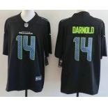 Men's Seattle Seahawks #14 Sam Darnold Limited Black Fashion Vapor Jersey