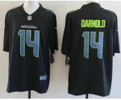 Men's Seattle Seahawks #14 Sam Darnold Limited Black Fashion Vapor Jersey