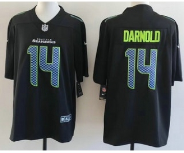 Men's Seattle Seahawks #14 Sam Darnold Limited Black Fashion Vapor Jersey