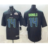 Men's Seattle Seahawks #14 Sam Darnold Limited Black Super Bowl LX Fashion Vapor Jersey