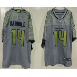 Men's Seattle Seahawks #14 Sam Darnold Limited Gray Rivalries Vapor Jersey Men's Seattle Seahawks #14 Sam Darnold Limited Gray Rivalries Vapor Jersey