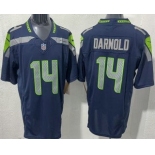 Men's Seattle Seahawks #14 Sam Darnold Limited Navy FUSE Vapor Jersey