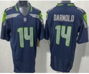 Men's Seattle Seahawks #14 Sam Darnold Limited Navy FUSE Vapor Jersey