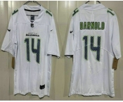 Men's Seattle Seahawks #14 Sam Darnold Limited White Fashion Vapor Jersey